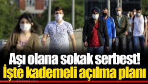 Aşı olana sokak serbest! İşte kademeli açılma planı