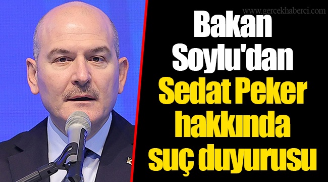 Bakan Soylu'dan Sedat Peker hakkında suç duyurusu