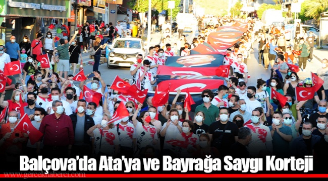 Balçova’da Ata’ya ve Bayrağa Saygı Korteji