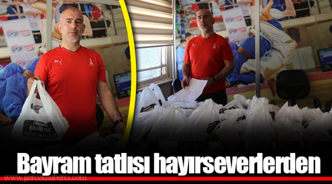 Bayram tatlısı hayırseverlerden 