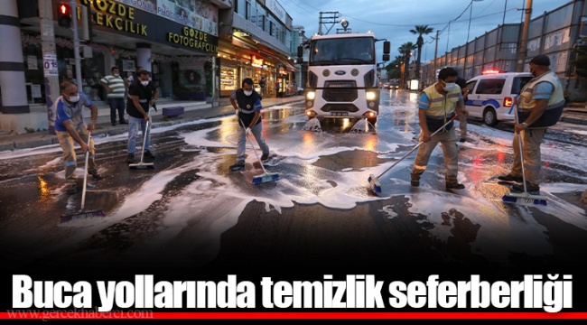 Buca yollarında temizlik seferberliği