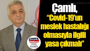 Çamlı, “Covid-19’un meslek hastalığı olmasıyla ilgili yasa çıkmalı”