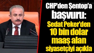 CHP'den Şentop'a başvuru: Sedat Peker'den 10 bin dolar maaş alan siyasetçiyi açıkla