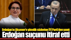 Erdoğan'ın Akşener'e yönelik sözlerine İYİ Parti'den yanıt: Erdoğan suçunu itiraf etti