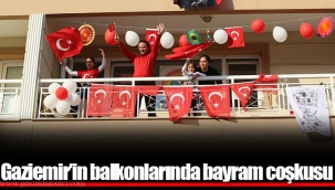 Gaziemir’in balkonlarında bayram coşkusu