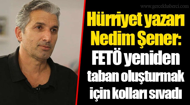 Hürriyet yazarı Nedim Şener: FETÖ yeniden taban oluşturmak için kolları sıvadı