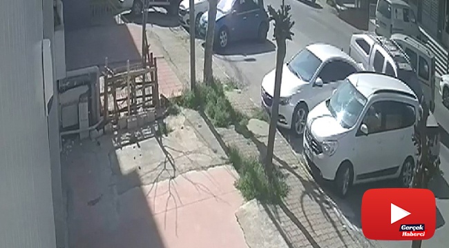 İlginç kaza anı kamerada