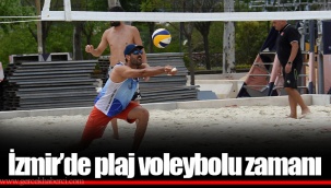 İzmir’de plaj voleybolu zamanı