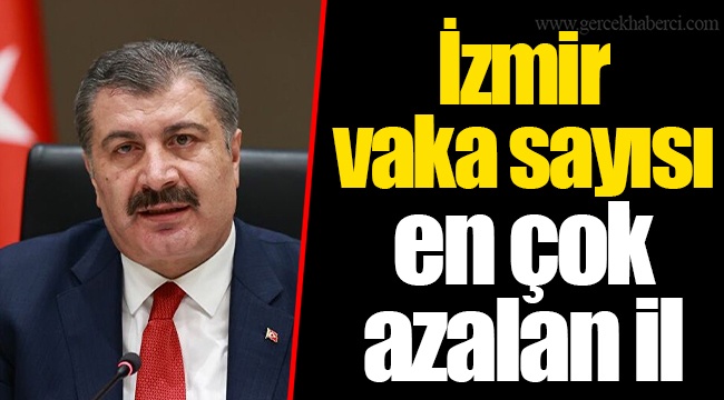 İzmir vaka sayısı en çok azalan il