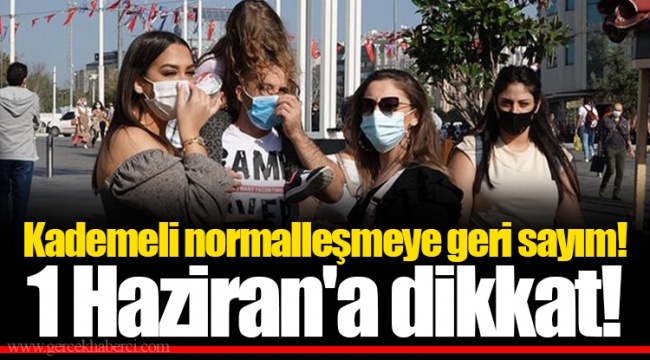 Kademeli normalleşmeye geri sayım! 1 Haziran'a dikkat!