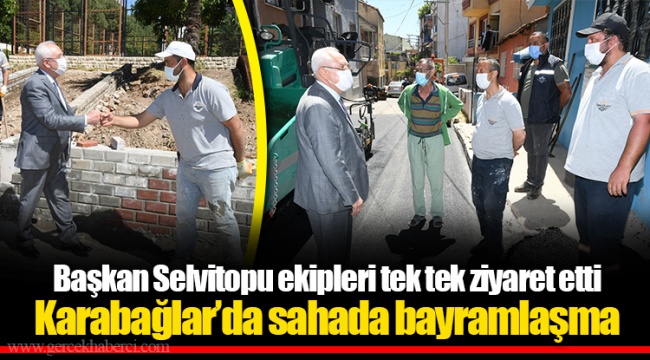 Karabağlar’da sahada bayramlaşma