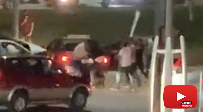 Kaza sonrası çıkan kavgada tampon parçası ile saldırdı