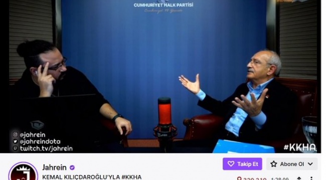 Kılıçdaroğlu ile Twitch yayını yapan Jahrein, ifadeye çağırıldı