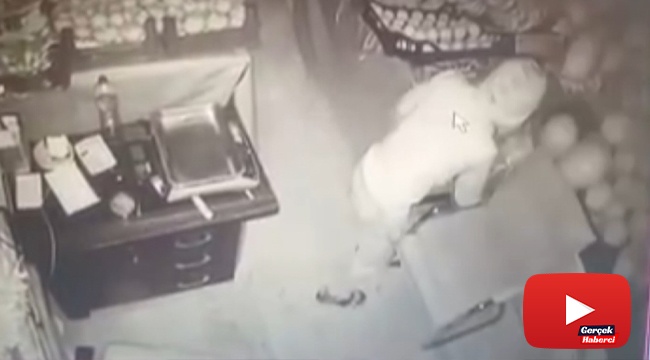 Manava dadanan hırsız kamerada