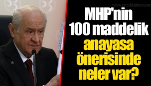 MHP'nin 100 maddelik anayasa önerisinde neler var?