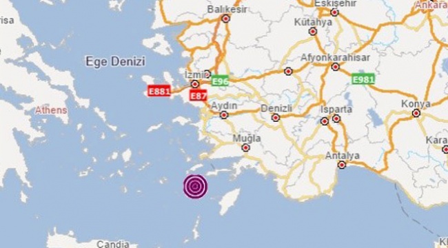 Oniki Adalar'da 4.0 büyüklüğünde deprem
