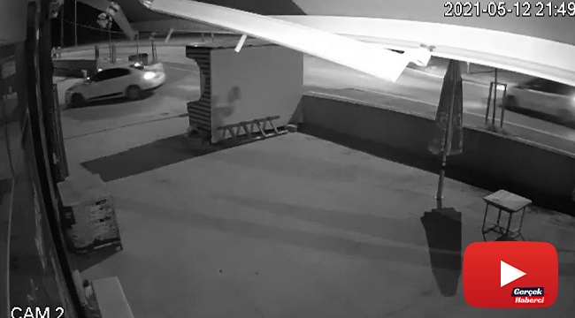 Polisten kaçmaya çalışırken yol sandığı siteye girdi, beton direğe çarptı