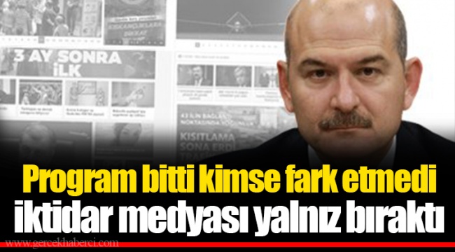 Program bitti kimse fark etmedi iktidar medyası yalnız bıraktı