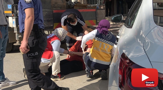 Sağlık çalışanı yaralı kadını &quot;Ağlama&quot; diye teselli etti