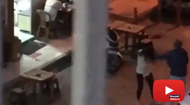 Sokak ortasında kadına tekme tokat işkence