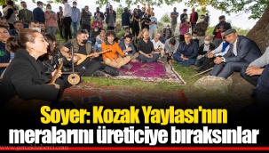 Soyer: Kozak Yaylası'nın meralarını üreticiye bıraksınlar