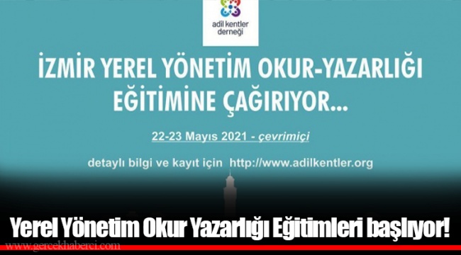 Yerel Yönetim Okur Yazarlığı Eğitimleri başlıyor!