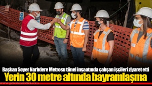 Yerin 30 metre altında bayramlaşma