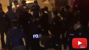 Yumruklu laf atma kavgası kamerada