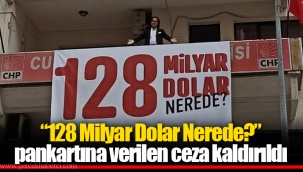 “128 Milyar Dolar Nerede?” pankartına verilen ceza kaldırıldı