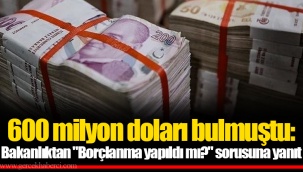 600 milyon doları bulmuştu: Bakanlıktan