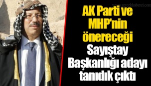 AK Parti ve MHP'nin önereceği Sayıştay Başkanlığı adayı tanıdık çıktı