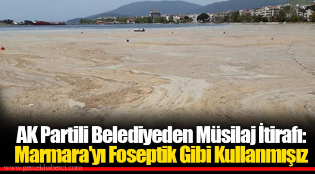 AK Partili Belediyeden Müsilaj İtirafı: Marmara'yı Foseptik Gibi Kullanmışız