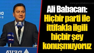 Ali Babacan: Hiçbir parti ile ittifakla ilgili hiçbir şey konuşmuyoruz