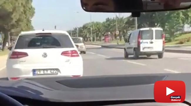 Araçla makas atıp kayda aldılar