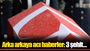 Arka arkaya acı haberler: 3 şehit...