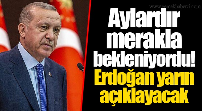 Aylardır merakla bekleniyordu! Erdoğan yarın açıklayacak
