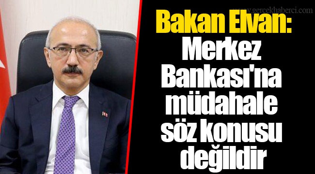 Bakan Elvan: Merkez Bankası'na müdahale söz konusu değildir