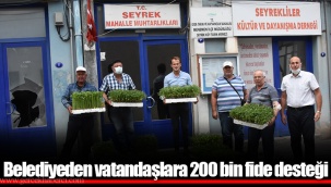 Belediyeden vatandaşlara 200 bin fide desteği