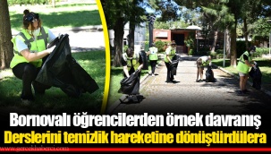 Bornovalı öğrencilerden örnek davranış