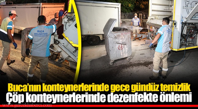 Buca’nın konteynerlerinde gece gündüz temizlik