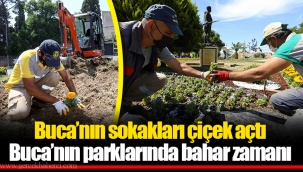 Buca’nın sokakları çiçek açtı