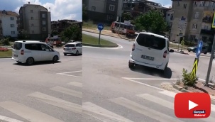Bursa'da çalıntı araçla drift yaptı! O anlar kamerada...