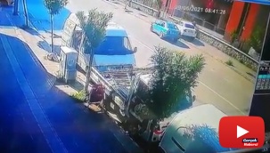 Bursa'da ölümden kıl payı kurtuldu, o ânlar kameraya yansıdı