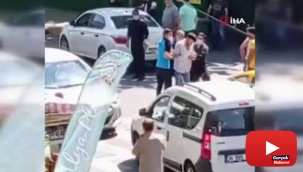 Çarpıp kaçtığı taksi sürücüsü tarafından linç edilmek istendi