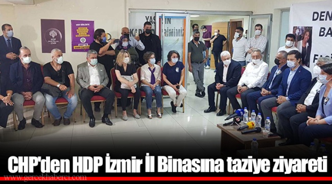 CHP'den HDP İzmir İl Binasına taziye ziyareti