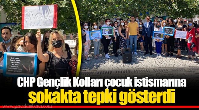 CHP Gençlik Kolları çocuk istismarına sokakta tepki gösterdi
