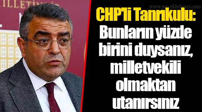 CHP'li Tanrıkulu: Bunların yüzde birini duysanız, milletvekili olmaktan utanırsınız