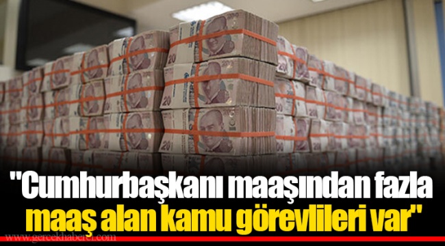 "Cumhurbaşkanı maaşından fazla maaş alan kamu görevlileri var"