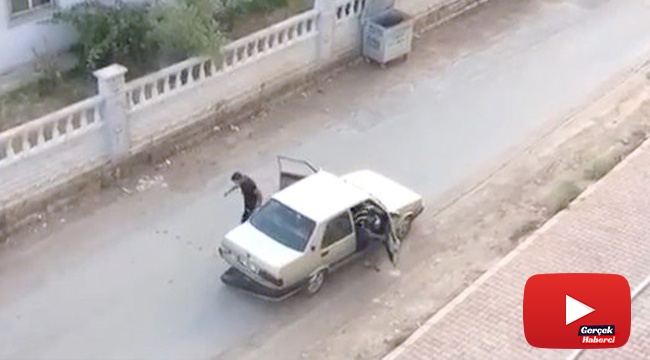 Drift yaparken köpeği görüp kontrolden çıktı, duvara çarparak durabildi