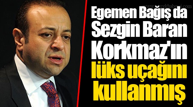 Egemen Bağış da Sezgin Baran Korkmaz'ın lüks uçağını kullanmış